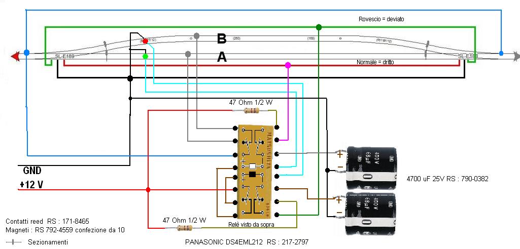 Stazione precedenze a reed e relè bistabile - 2.JPG